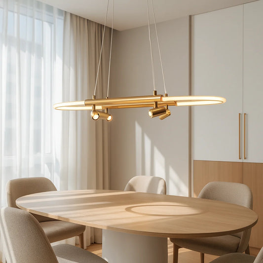 Hanglamp Tulia – LED – Brushed Gold – Eettafel 85 cm