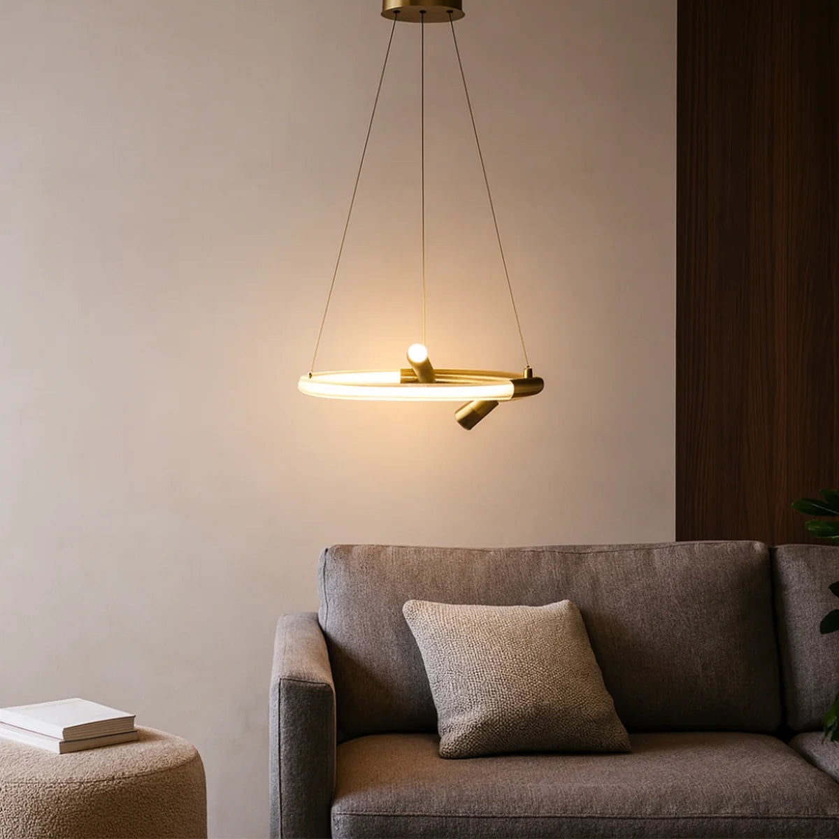 Hanglamp Tulia – LED – Brushed Gold – Ø40 cm