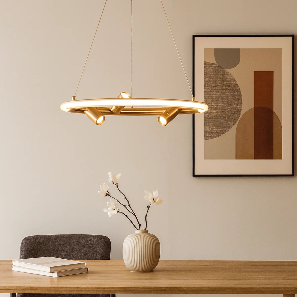 Hanglamp Tulia – LED – Brushed Gold – Ø50 cm