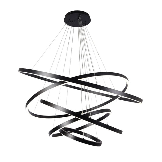 Hanglamp Valio – LED – Zwart – 5 Ringen – Ø120 cm – afbeelding 2