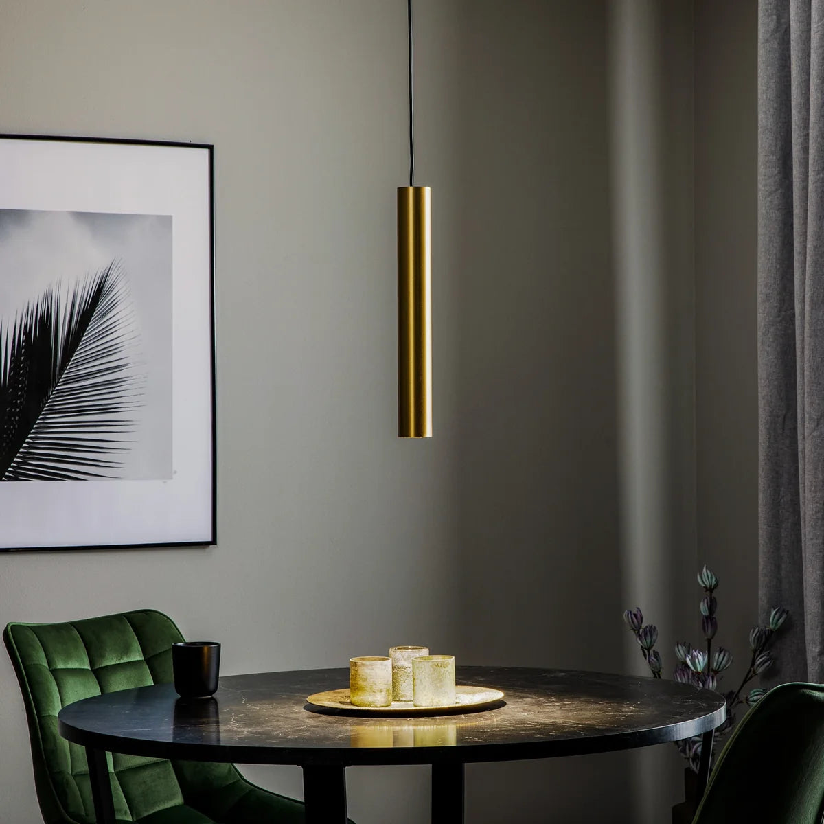 Hanglamp Voss – Brushed Gold – Pearl Black – afbeelding 2