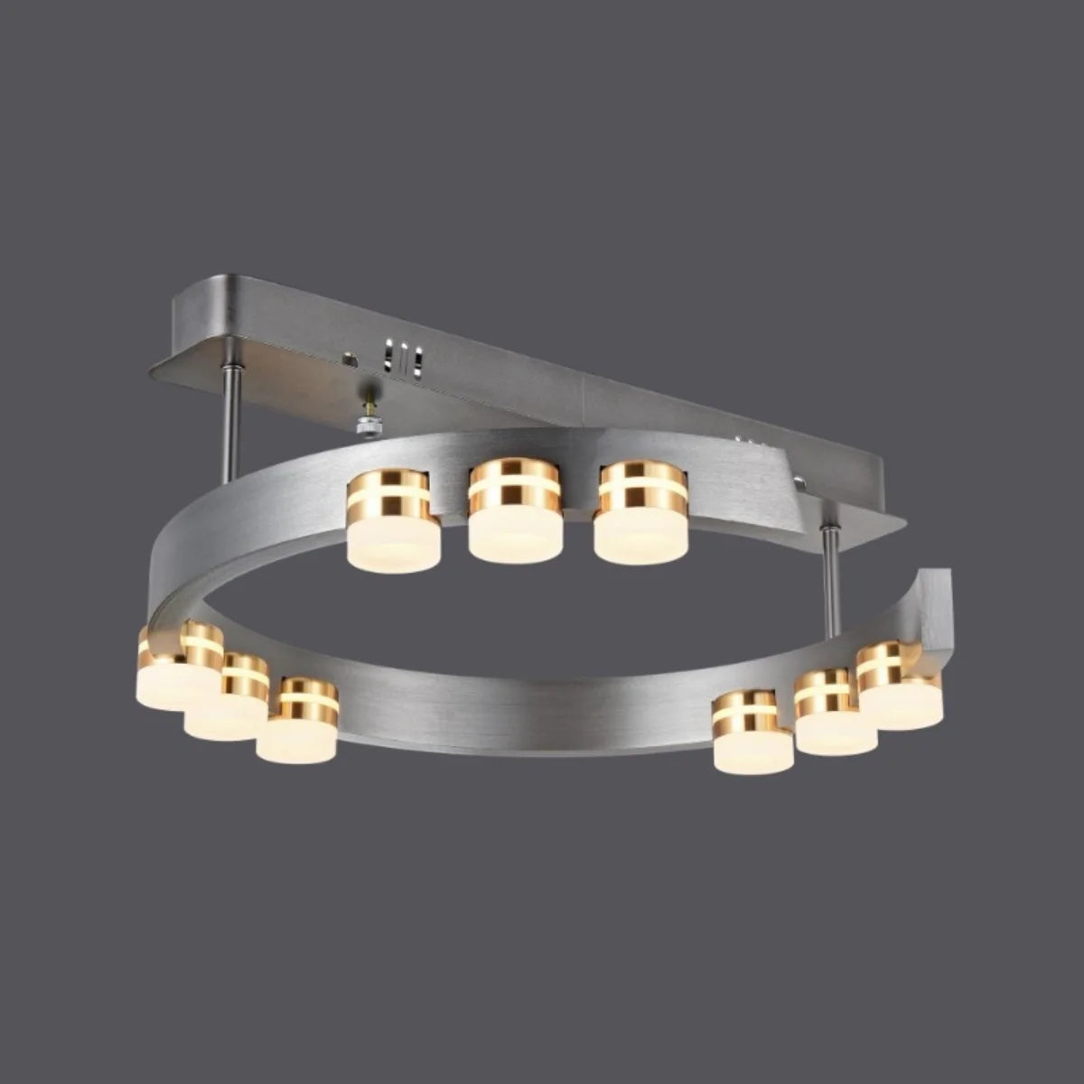 Plafondlamp Celo – LED – Gun Grey – Ø45 cm – 9 Lichtpunten – afbeelding 2