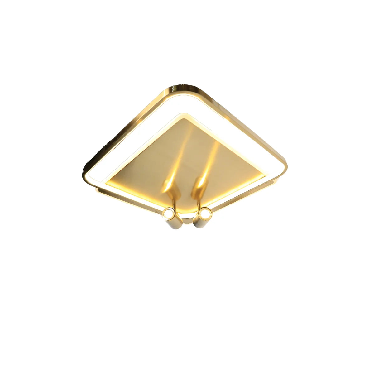 Plafondlamp Zama – LED – Brushed Gold – Vierkant – 3 Lichtpunten – afbeelding 4