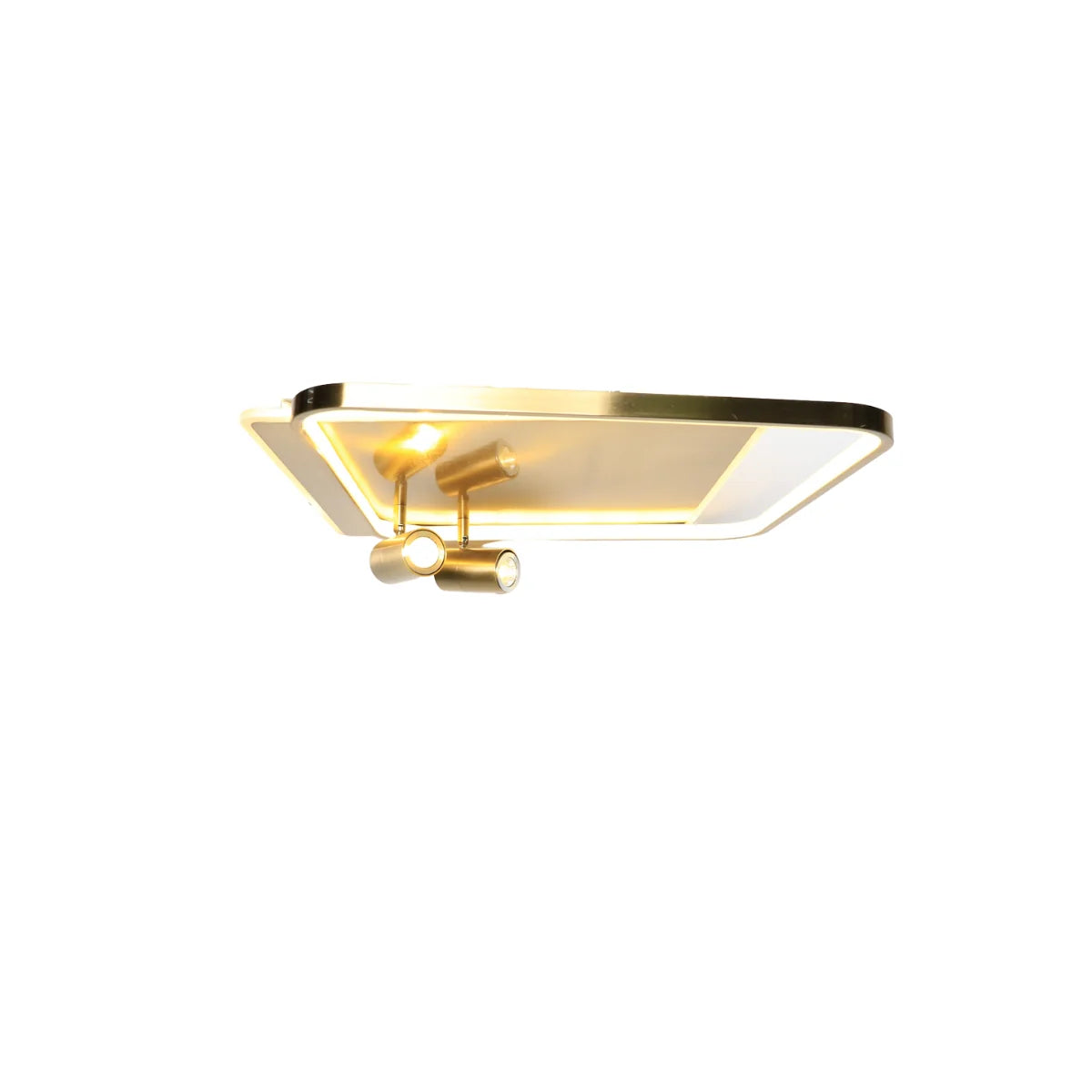 Plafondlamp Zama – LED – Brushed Gold – Vierkant – 3 Lichtpunten – afbeelding 5