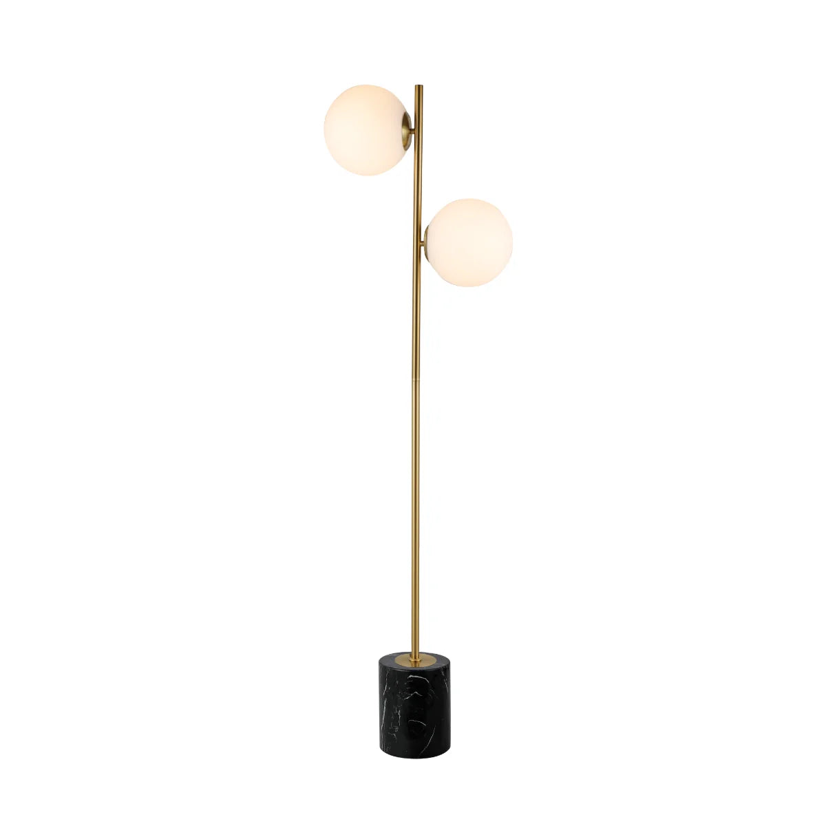 Vloerlamp Lena – Marmer – Brushed Gold – Ø16 cm – 153 cm – afbeelding 2