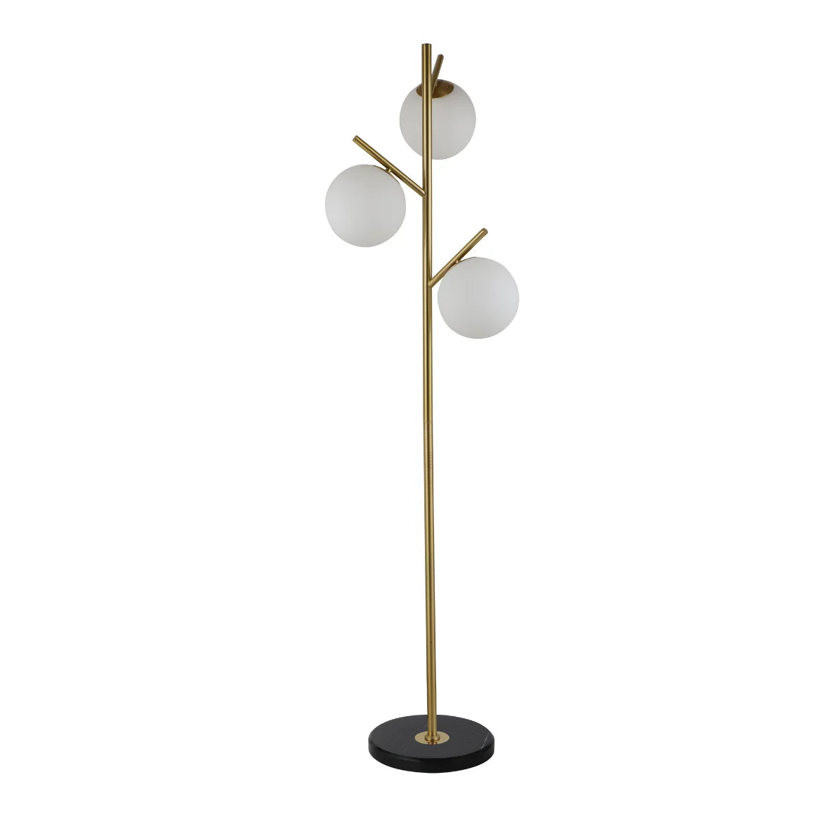 Vloerlamp Lena – Marmer – Brushed Gold – Ø30 cm – 156 cm – afbeelding 3