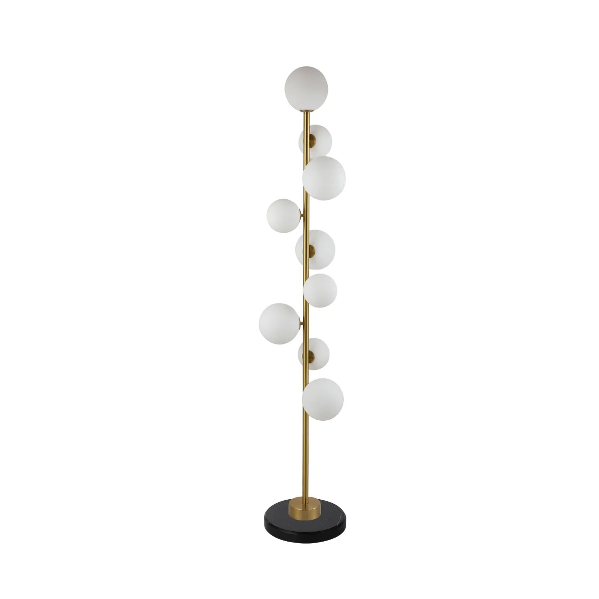 Vloerlamp Ravena – Marmer – Brushed Gold – 9 Lichtpunten – 165 cm – afbeelding 3