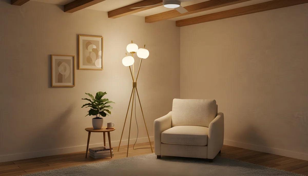 Vloerlamp Shirin – Opaal Glas – Brushed Gold – 160 cm