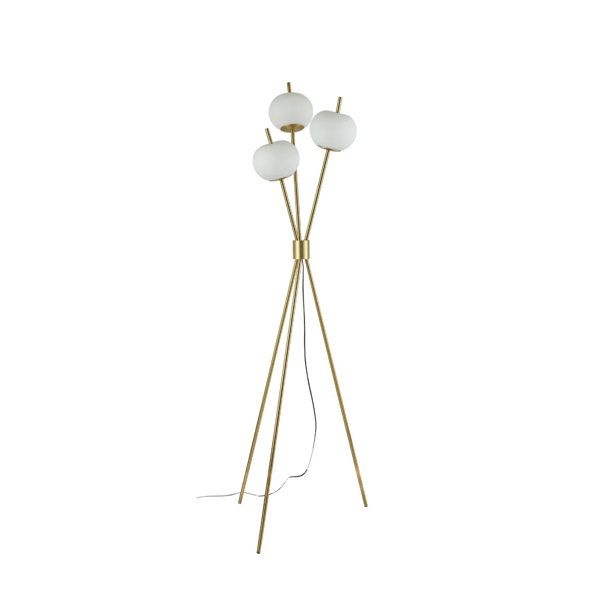 Vloerlamp Shirin – Opaal Glas – Brushed Gold – 160 cm – afbeelding 3