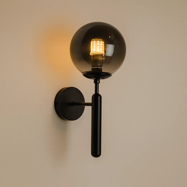 Wandlamp Cairo – Smoke Glas