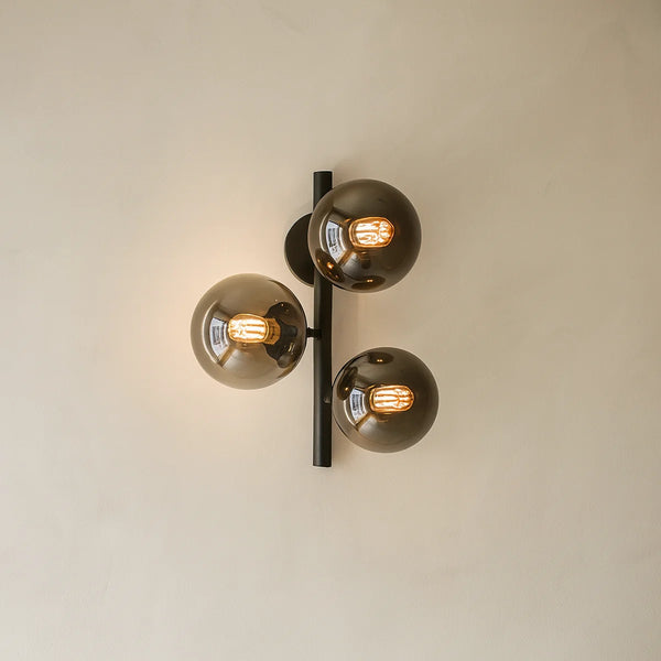 Wandlamp Lava – Smoke Glas – 3 Lichtpunten