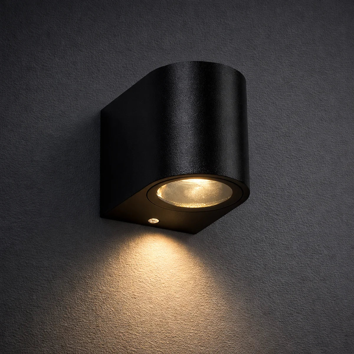 Wandlamp Merlon – Zwart – Half Rond – Buiten – afbeelding 2