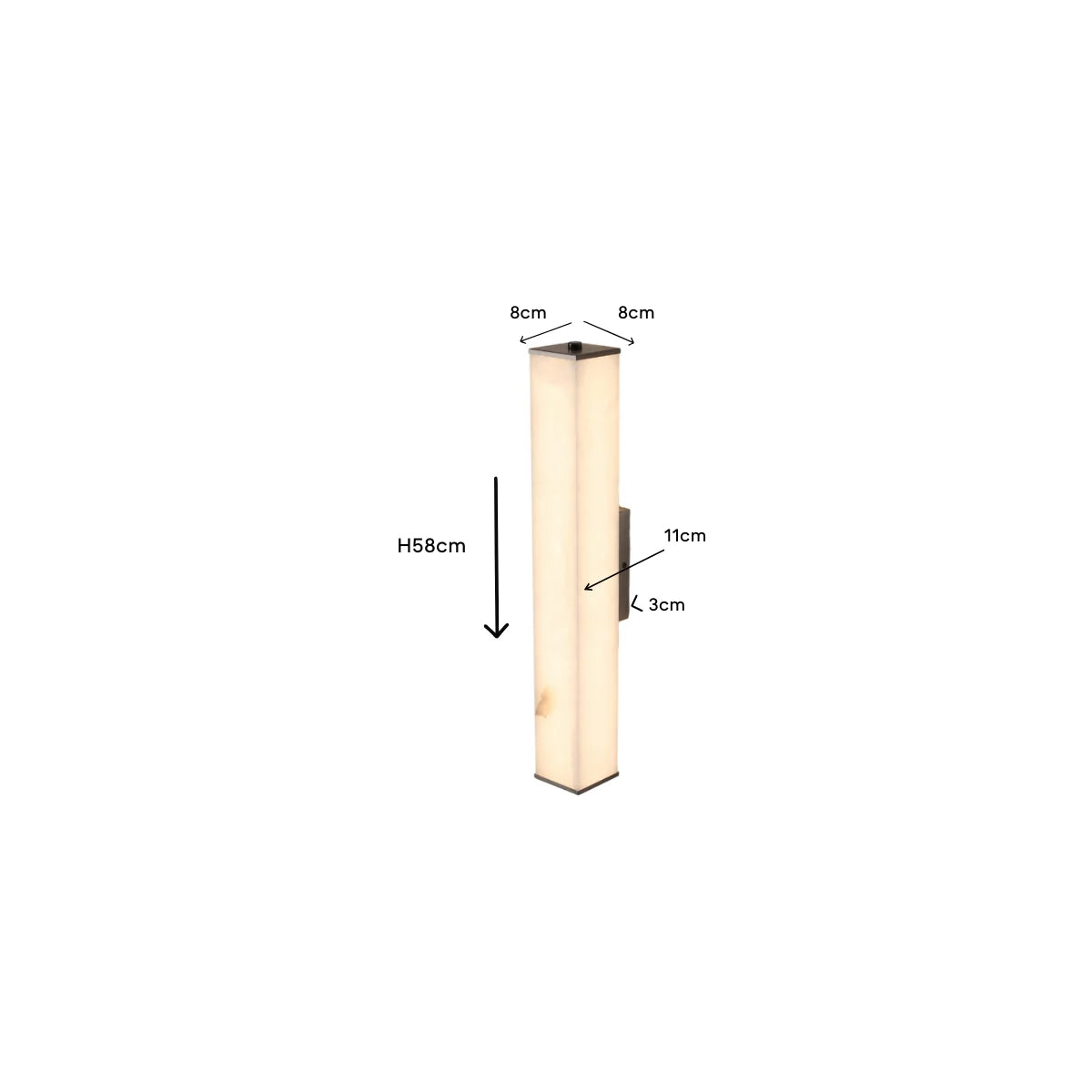 Wandlamp Nara – Marmer – H58 cm – afbeelding 3