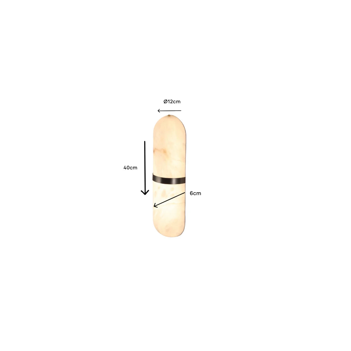 Wandlamp Tali – Marmer – H40 cm – afbeelding 3